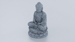 Sitting Buddha sculpture 3D model
