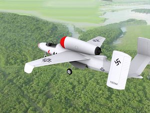 fighter jets heinkel 162 3d model