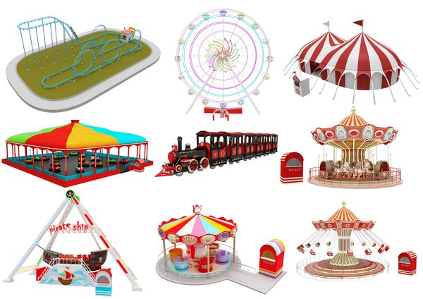 Amusement Park Equipment 9 Pieces