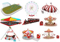 Amusement Park Equipment 9 Pieces