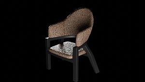 3D Modern Minimalist Dining Chair Furniture Model