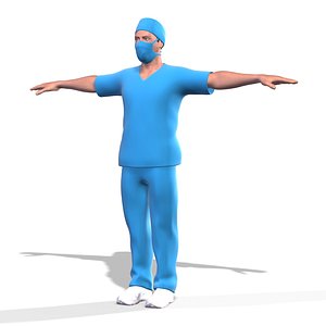 male nurse doctor dr 3D model