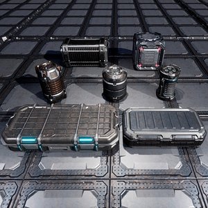 Sci-fi Cargo Container model