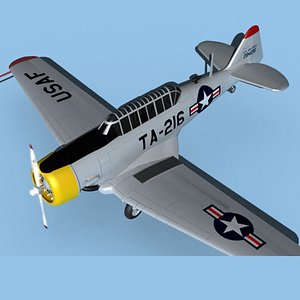 3D North American T-6 Texan USAF V01