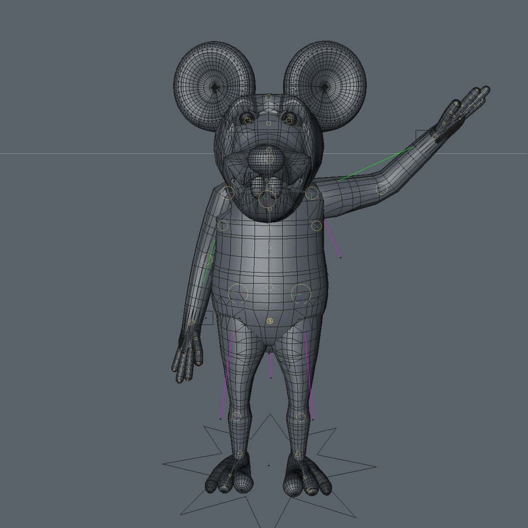 3D Cartoon Rat Mouse Rigged - TurboSquid 1454957