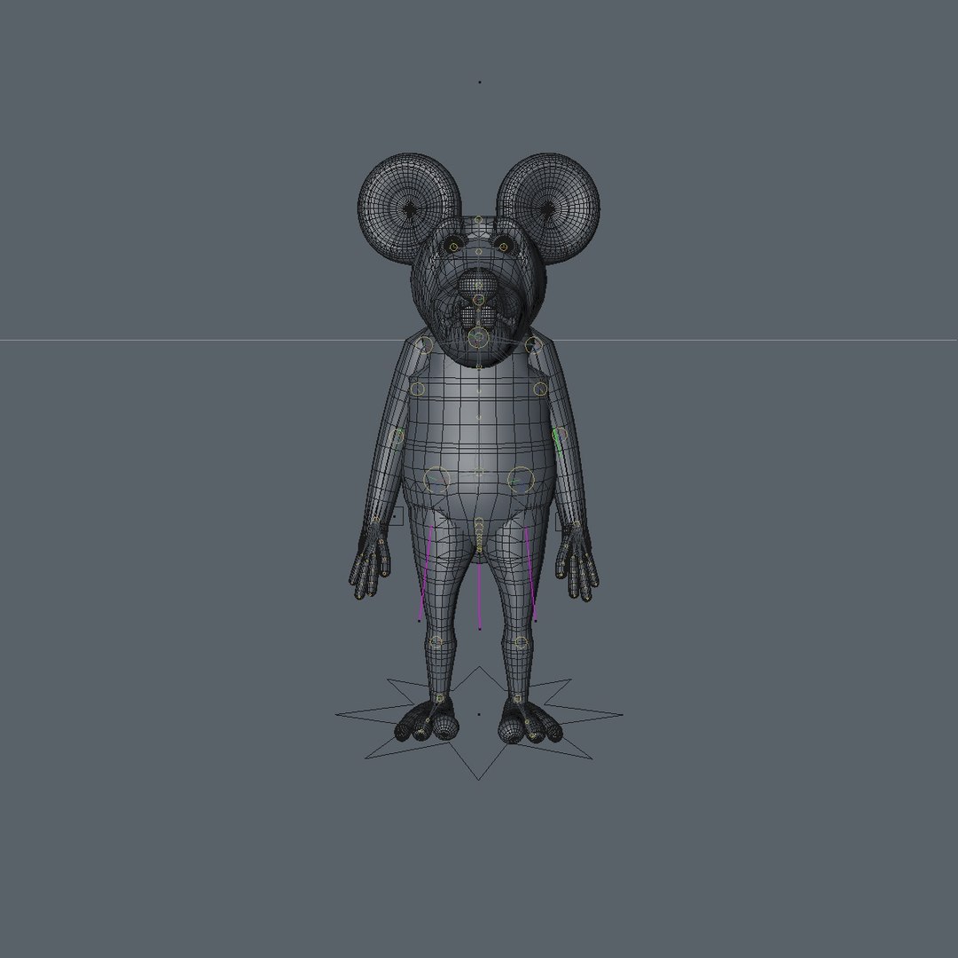 3D Cartoon Rat Mouse Rigged - TurboSquid 1454957