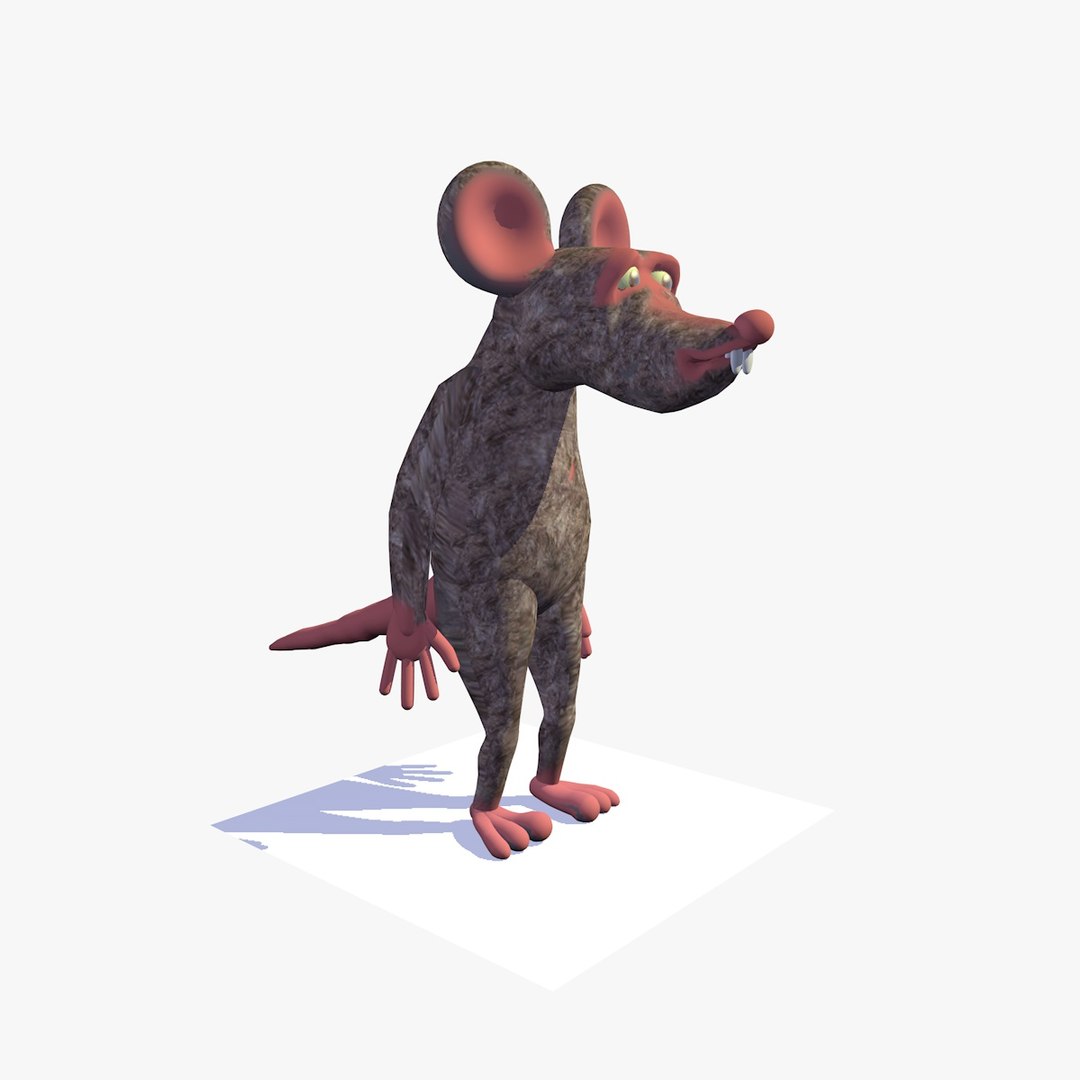 3D Cartoon Rat Mouse Rigged - TurboSquid 1454957