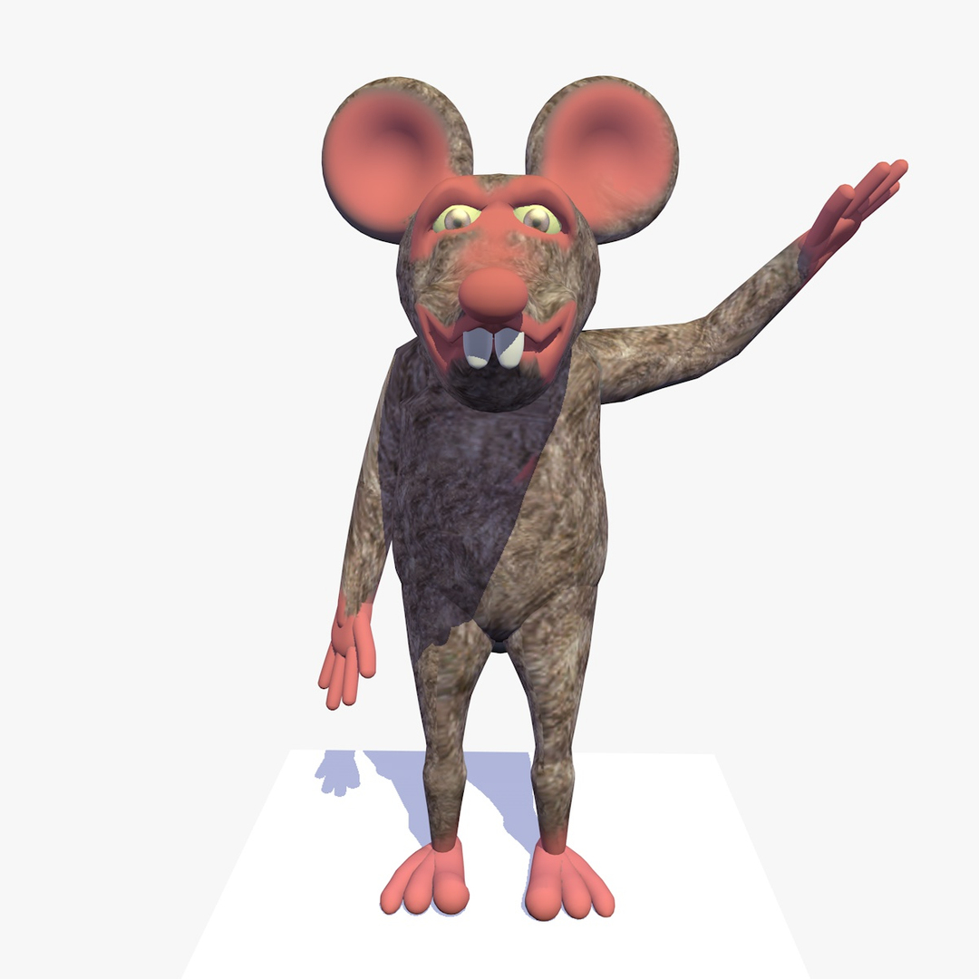 3D Cartoon Rat Mouse Rigged - TurboSquid 1454957