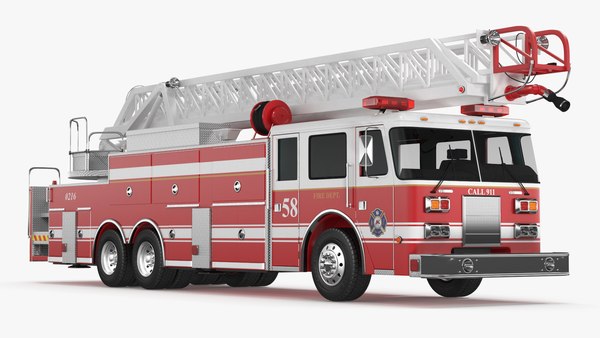 Rear Mount Ladder Fire Truck 3D model - TurboSquid 2134094