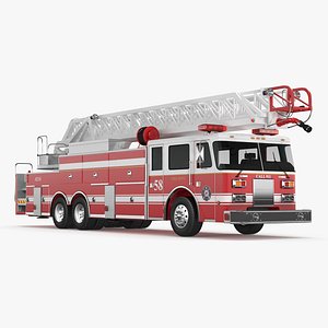 Rear Mount Ladder Fire Truck