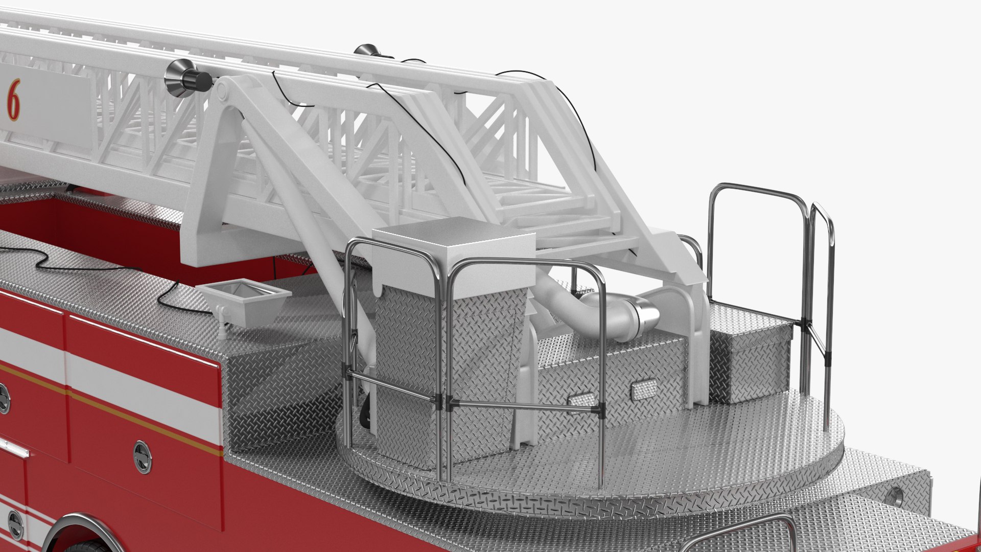 Rear Mount Ladder Fire Truck 3D model - TurboSquid 2134094