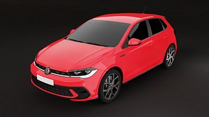 3D car Volkswagen Polo 2023 with textures