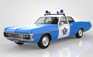 Dodge Polara Police 1971 3D