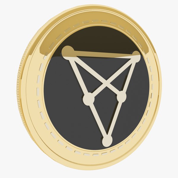 3D Chiliz Cryptocurrency Gold Coin model