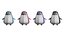 Pingüino de dibujos animados de baja poli