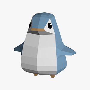 Low Poly Cartoon Penguin