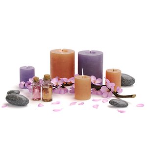 Candles and rocks