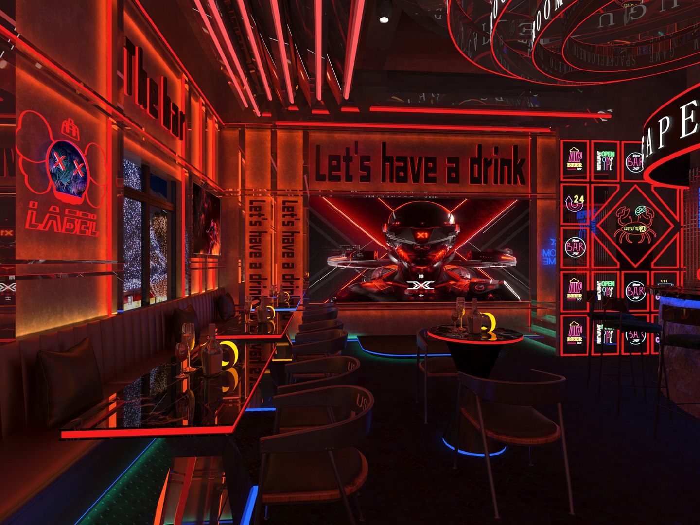 3D Bar Interior - TurboSquid 2365801