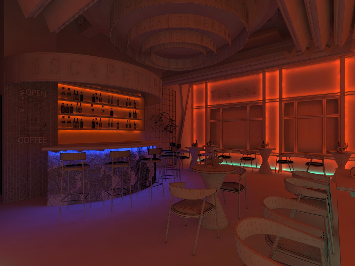 3D Bar Interior - TurboSquid 2365801