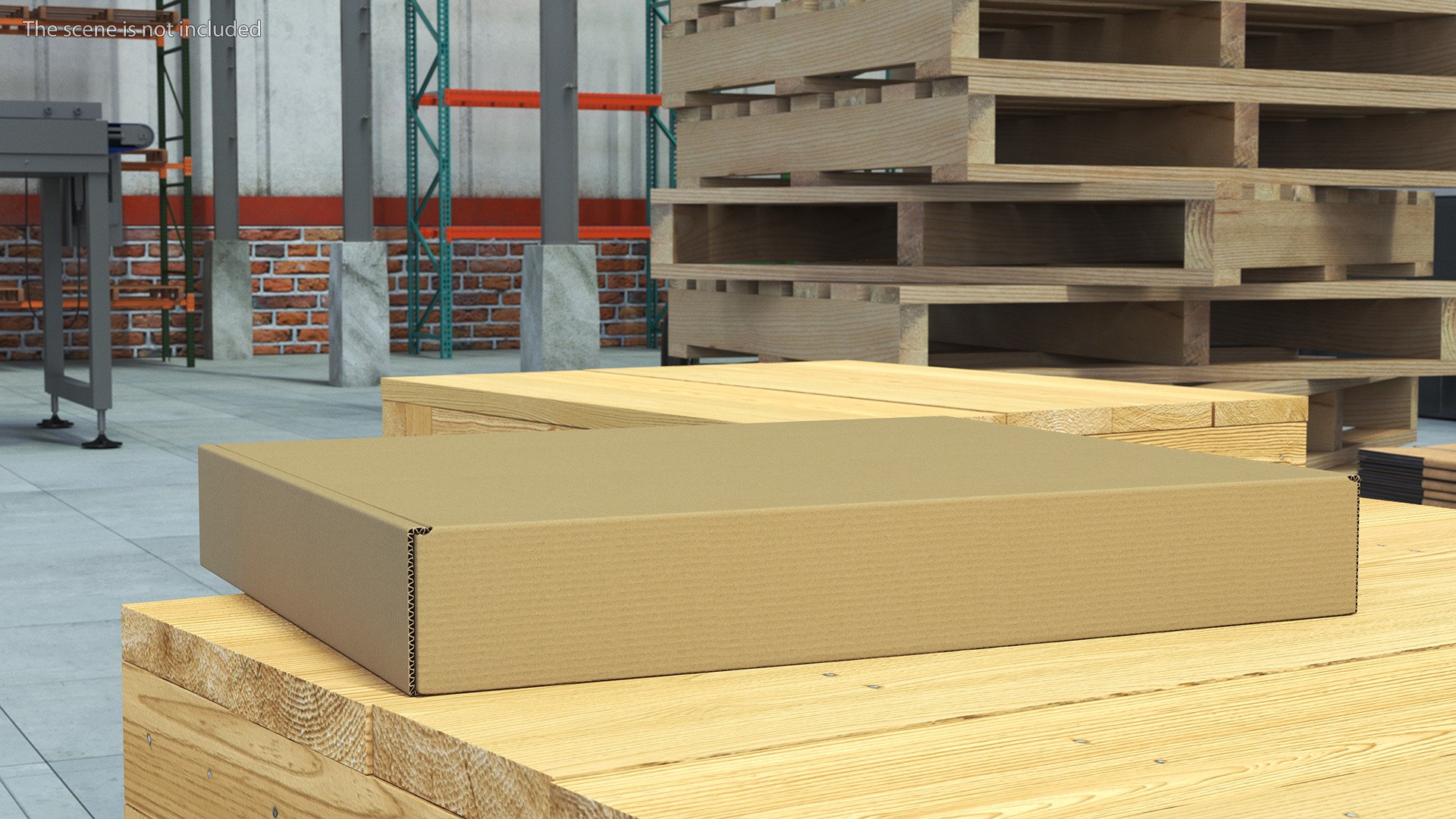Cardboard Closed Flat Box 3D Model - TurboSquid 2190265