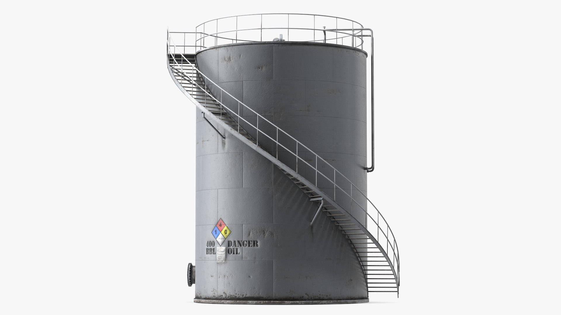 Crude Oil Storage Tank 3D model preview