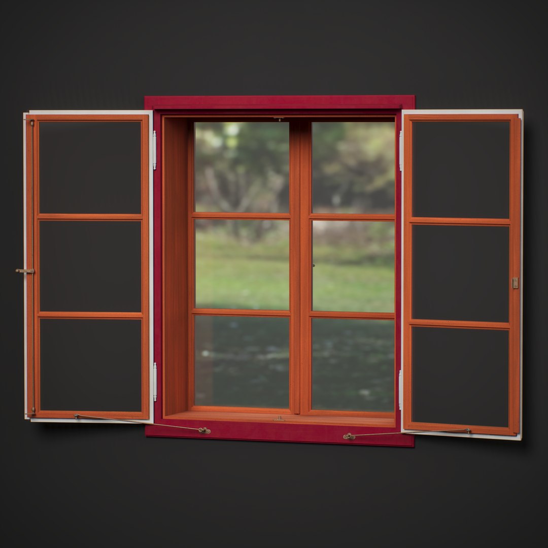 Wood Window 4 3D - TurboSquid 2158649