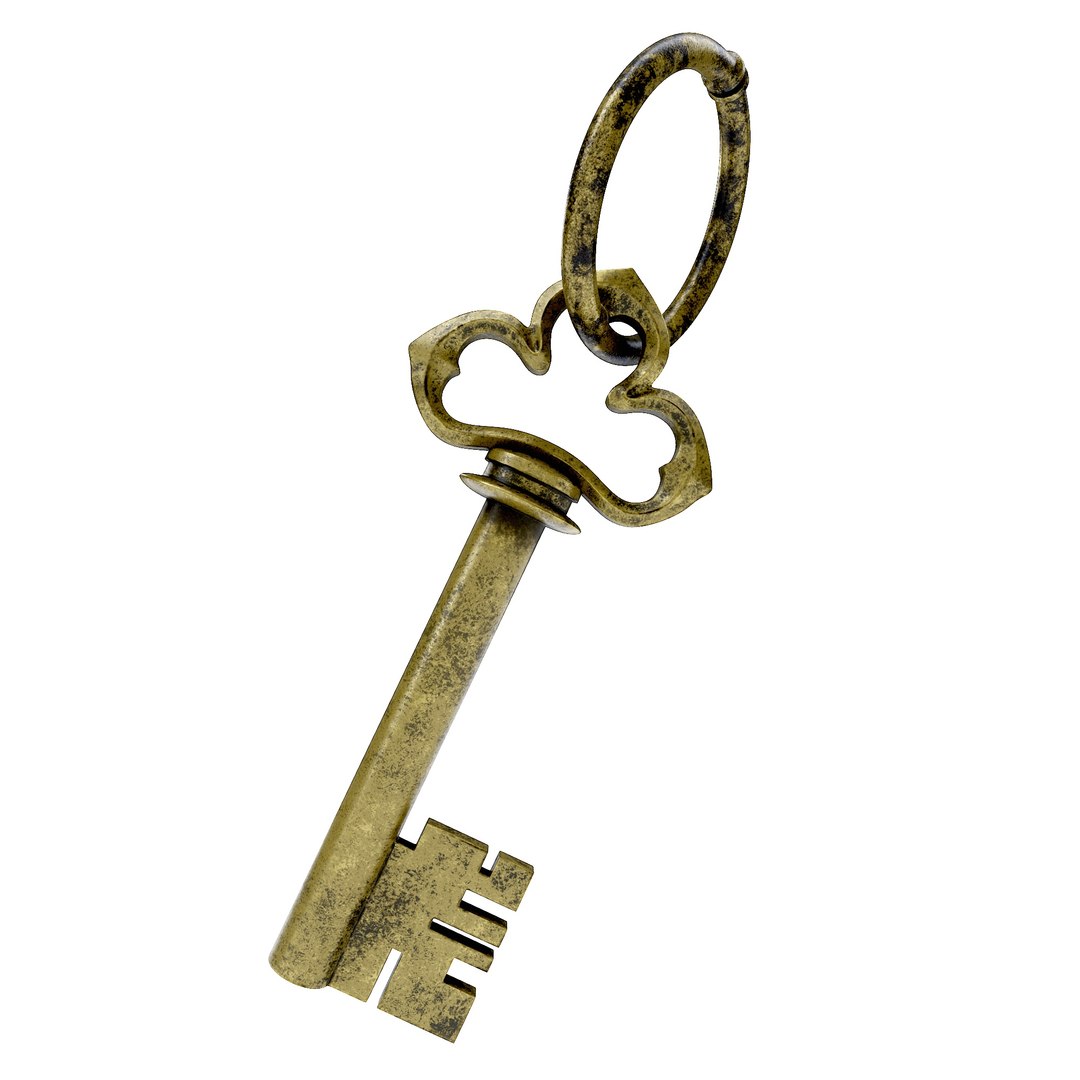 Brass treasure chest key 3d model model - TurboSquid 1976483