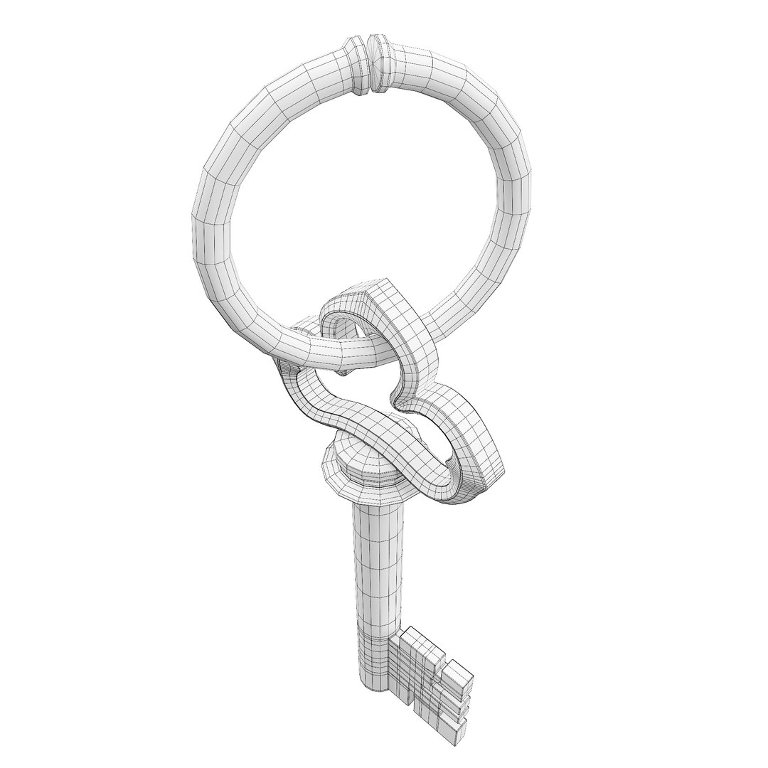 Brass treasure chest key 3d model model - TurboSquid 1976483