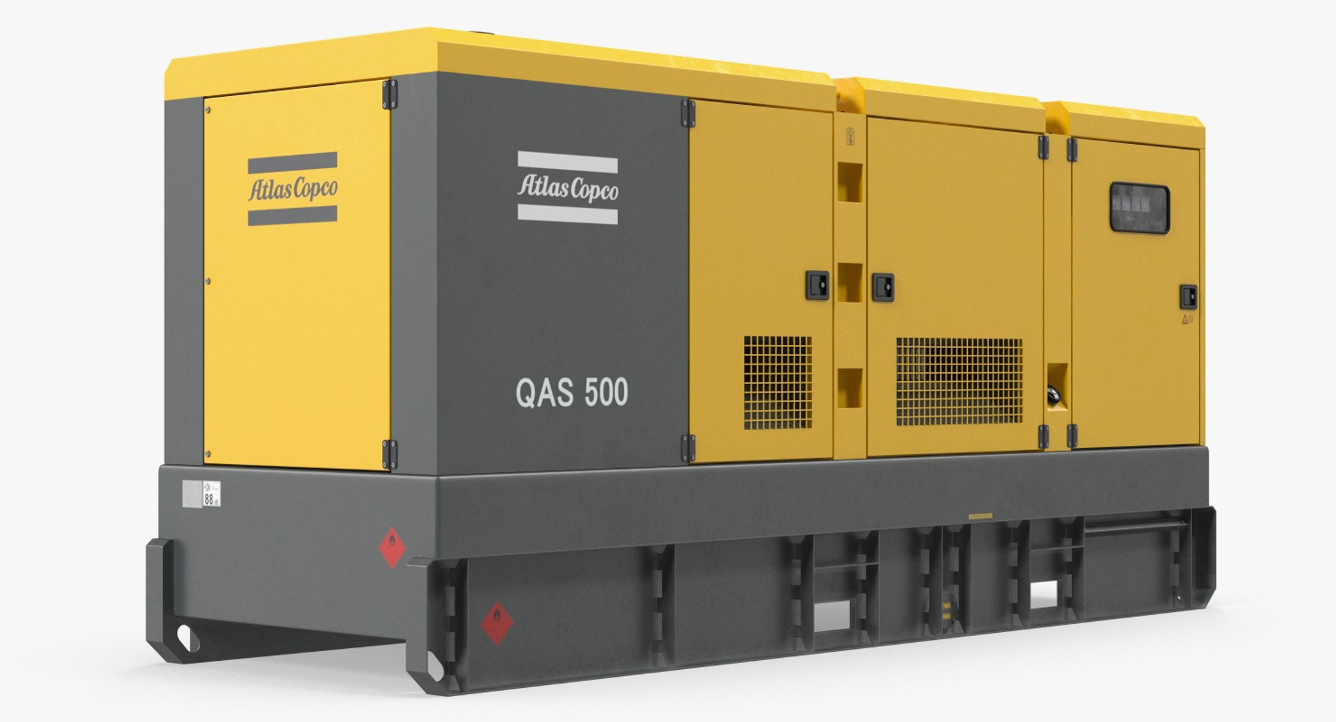 Industrial Diesel Generator Atlas Copco 3D model preview