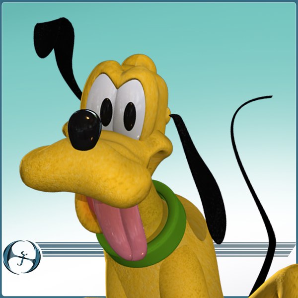 3d cartoon character pluto 3d cartoon character pluto
