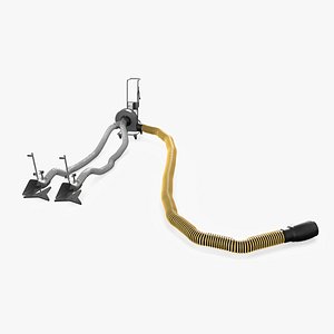 Adjustable Car Exhaust Suction Hose Yellow Rigged