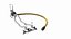 Adjustable Car Exhaust Suction Hose Yellow Rigged