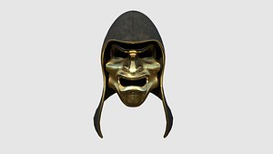 Assassin Mask A06 Black Gold - Character Design Fashion 3D model