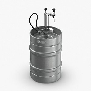3D model beer-keg- full-size