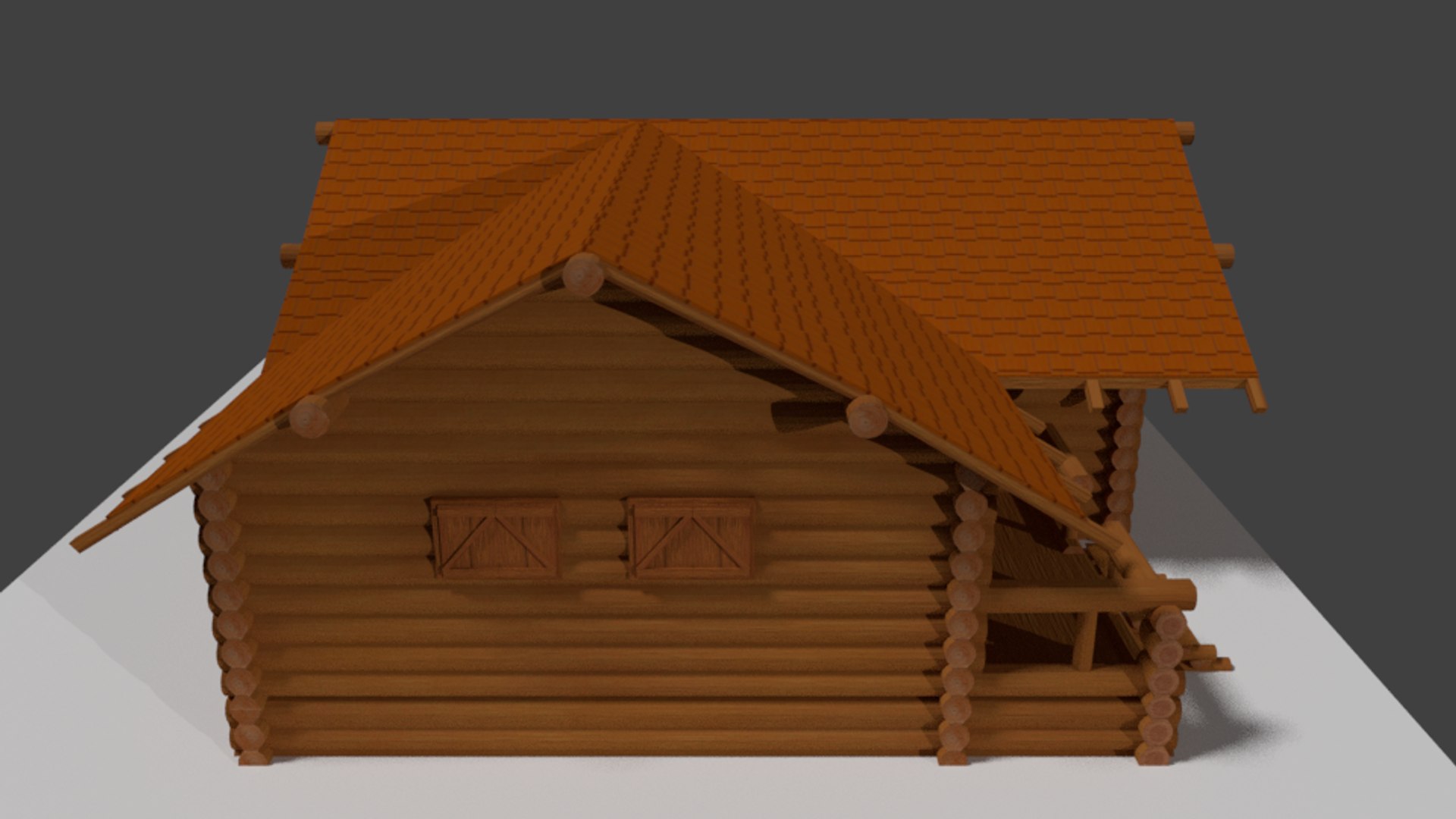 Log House 3D Model - TurboSquid 1290326