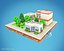 Cartoon City Block Low Poly Cinema