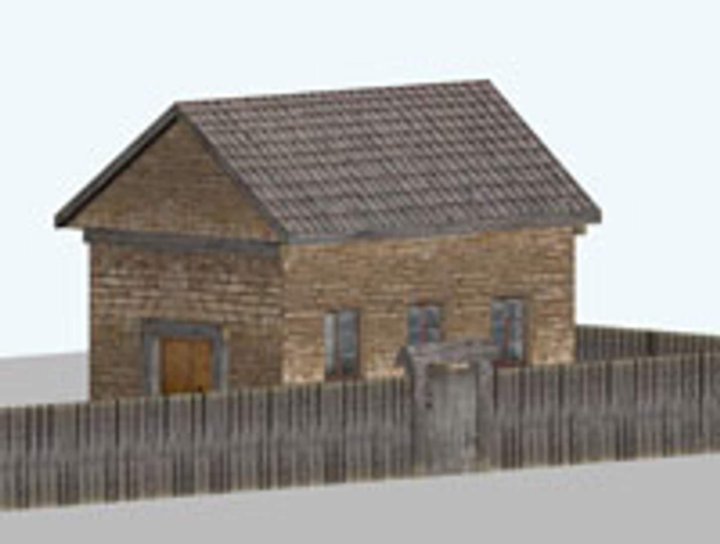 3d village house model