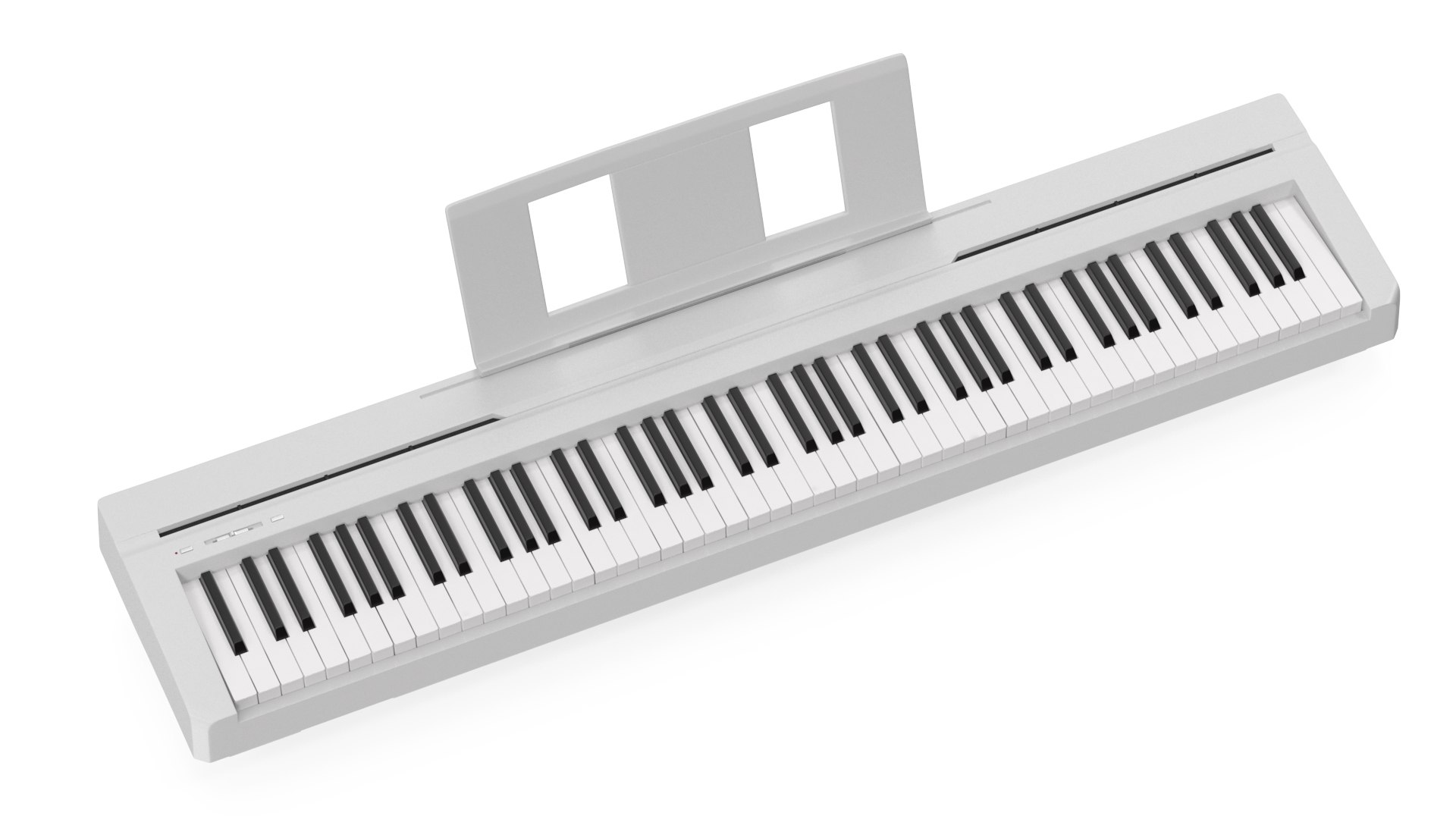 Digital Piano White 3D model preview