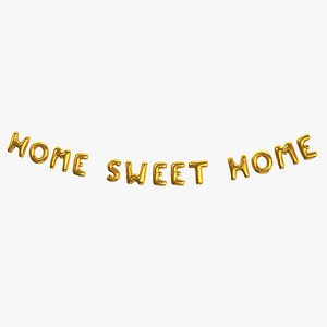 Foil Balloon Words Home Sweet Home Gold