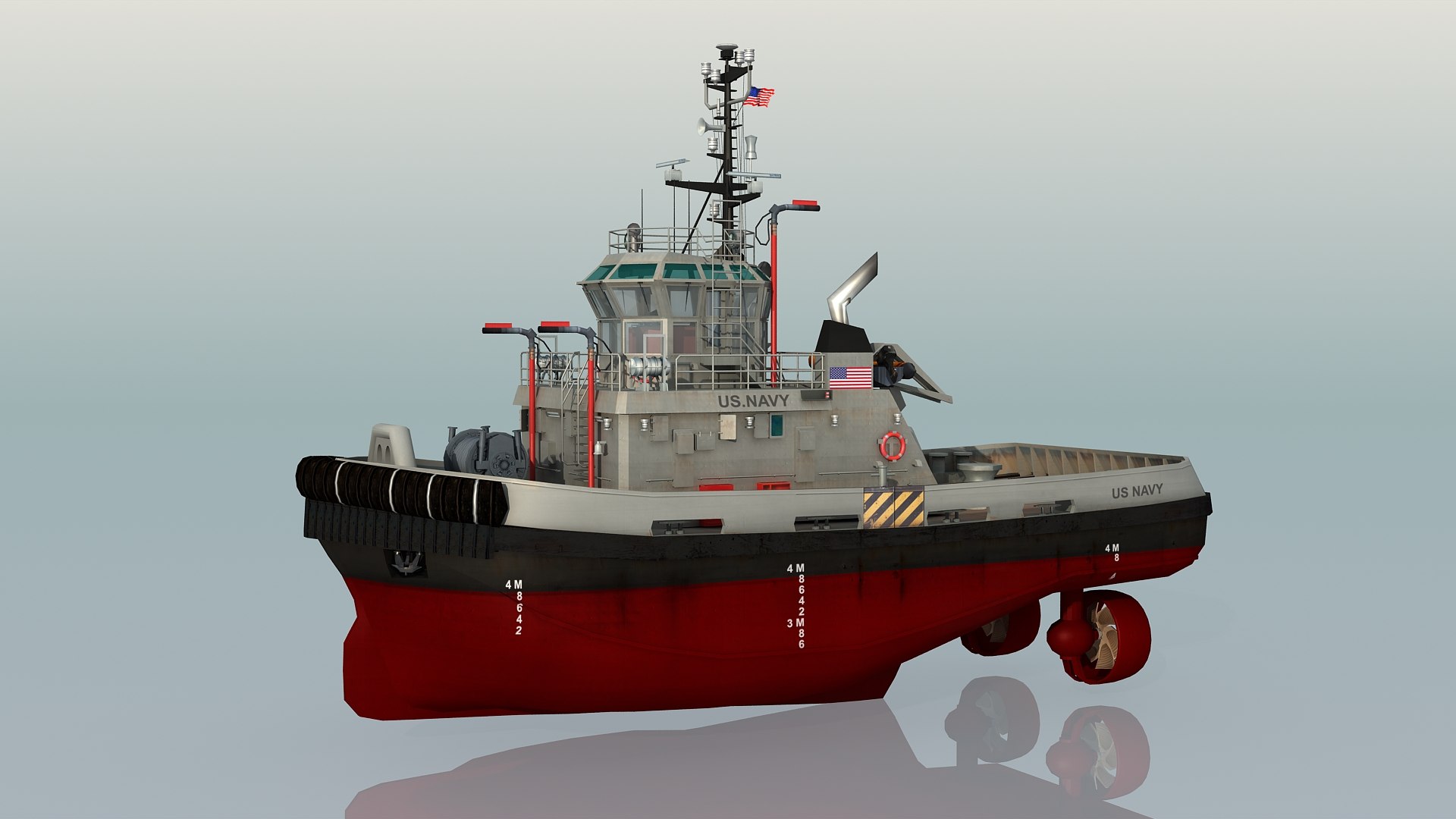 US NAVY Harbour Tug boat YT 3D - TurboSquid 1949300