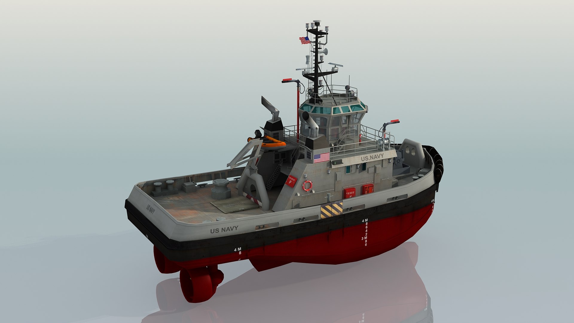 US NAVY Harbour Tug boat YT 3D - TurboSquid 1949300