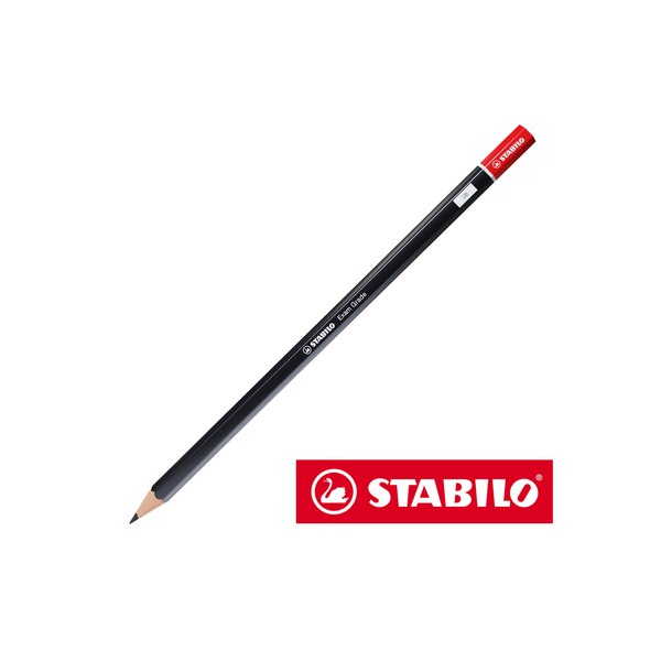 Jual Stabilo Exam Grade Hexagonal Pensil 2B Polos Hitam Ujung Merah