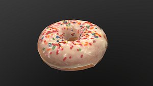 Donuts AR VR PBR Lowpoly with game ready 3d Model