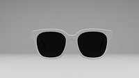 3D White transparent Sunglasses - Game Asset model