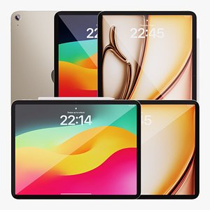 iPad Air 13 inch Starlight M2 2024 3D model