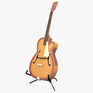 acoustic archtop guitar 3d 3ds
