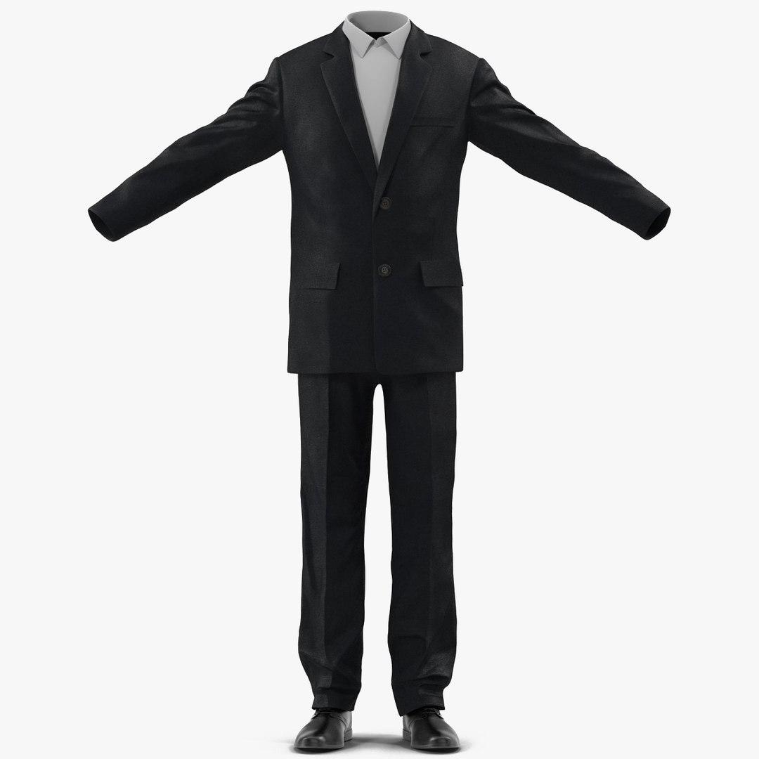 Mens Wedding Suit 3D Model 3D model preview