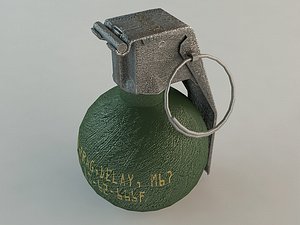 LOW POLY HAND GRENADE FRAG M67