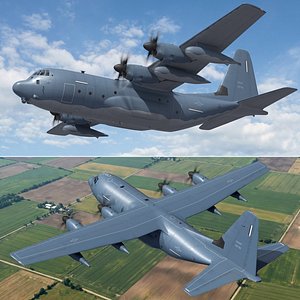 3D Lockheed Martin MC-130J Commando II in Flight model