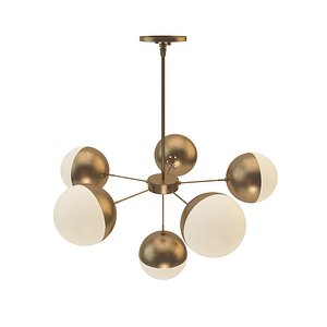 3D suspended lamp copper light model